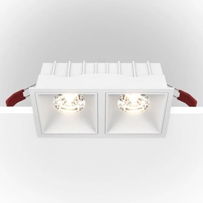 Spot LED incastrabil cu 2 surse de iluminat Alpha alb, 30W, 3000K