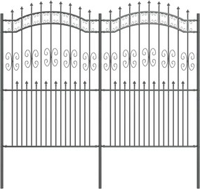 vidaXL Gard de Grădină Gri 240 x 228 cm Oțel vopsit în pulbere
