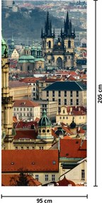 Fototapet pentru ușă - Praga panoramic (95x205cm)
