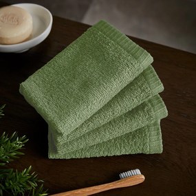 Prosoape verzi 4 buc. din bumbac cu uscare rapidă/din frotir 30x30 cm Quick Dry – Catherine Lansfield