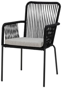 Scaune de dining negre 2 buc. Santino – Bloomingville