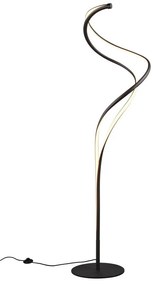 Lampadar negru LED cu abajur din metal (înălțime 160 cm) Nala – Trio Select
