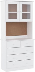 vidaXL Dulap înalt ALTA, alb, 77x35x165 cm, lemn masiv de pin