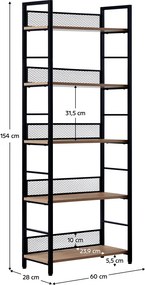 Raft, negru/stejar, KELER TIP 2