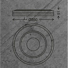 Plafonieră LED dimabilă RIPPLE LED/24W/230V 3000-6500K Briloner + telecomandă