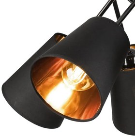 Lustră pe tijă IRMA 5xE27/60W/230V negru