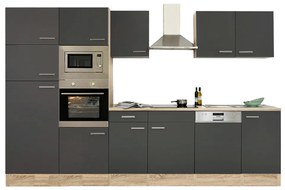 Mobilă de bucătărie Yorki 340, corp din stejar sonoma, cu față antracit satinat