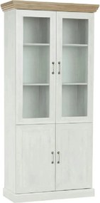 Vitrina ROYAL W4D, pin nordic/stejar salbatic, PAL melaminat/plinte de