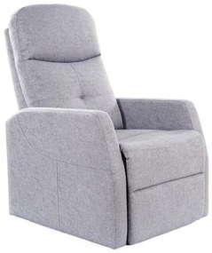 Fotoliu recliner Ares stofa gri Tap.158 H100