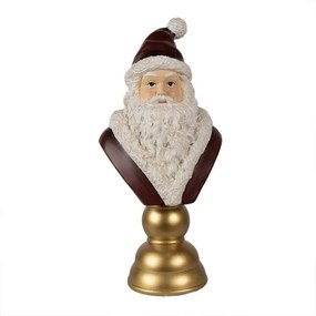 Statuetă decorativă Moș Crăciun din polirășină, 19x15x40 cm, „Noël Classique”