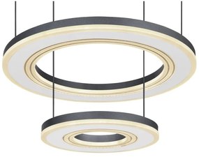 Lustra LED suspendata cu telecomanda design modern Blasius negru, alb