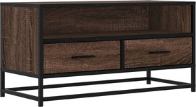 vidaXL Dulap TV, stejar maro, 80x34,5x40 cm, lemn prelucrat și metal