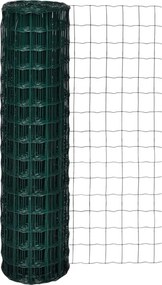 vidaXL Euro gard, verde, 25 x 1,5 m, oțel