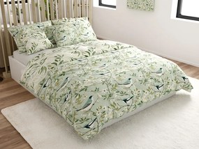 Lenjerie de pat din bumbac FLORIBIRD POLY verde Dimensiune lenjerie de pat: 70 x 90 cm | 140 x 220 cm