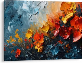 Tablou - Pictură abstractă de flori III. (70x50 cm)