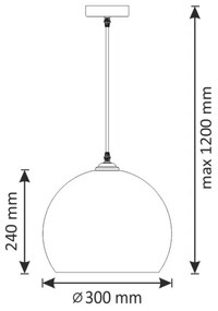 Lustră pe cablu OTIS 1xE27/20W/230V