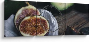 Tablou cu fistic și avocado (cu ceas) (90x30 cm)