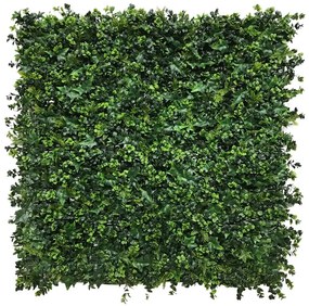 GreenWall Leaves AD6008 Panou verde artificial, Azay Design, gradina verticala artificiala, gard viu cu mix de frunze si iedera, 100 x 100 cm