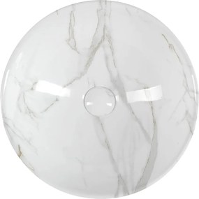 Chiuvetă albă rotundă din ceramică ø 42 cm Dalma – Sapho