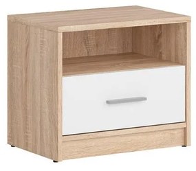 Noptieră Nepo Plus 3 (stejar sonoma + alb) . 1098278