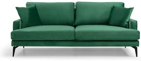 Canapea trei locuri Papirolla (Verde + negru). 1106699