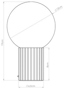 Lampă de masă Sollux SL.1741 HALO 1xG9/8W/230V d. 12 cm albastru