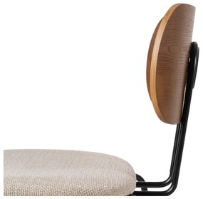 Scaune de dining maro/crem 4 buc. Cleo – Ixia