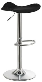 Set de scaune de bar negru cu înălțime ajustabilă 2 buc. tapițat (înălțime șezut 73 cm) – Casa Selección