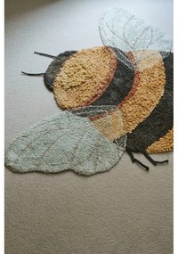 Covor pentru copii galben lavabil/țesut manual din bumbac 115x150 cm Bee – Lorena Canals