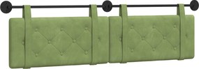 vidaXL Cap de pat suspendat Verde deschis 170 x 55 x 5 cm Catifea