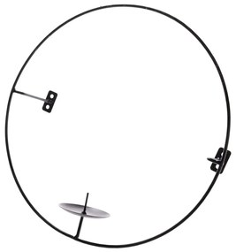 Sfeșnic metalic de perete Dakls Antique, negru