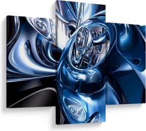Tablou cu abstracție - cercuri (90x60 cm)