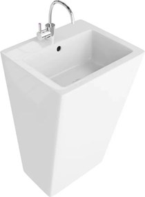 Lavoar freestanding Rune Svana dreptunghiular 51 cm alb lucios