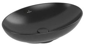 Lavoar pe blat Villeroy&Boch Loop&Friends Ebony oval 56 cm negru