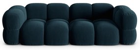 Canapea albastru-închis cu tapițerie din catifea 250 cm Loretto – Cosmopolitan Design