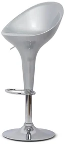 Scaun de bar Argintiu ABS 105 - Modern, Reglabil, Lucios