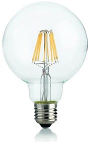 Bec LED E27 8W GLOBO D95 TRASPARENTE 4000K 153971