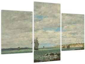 Tablou - Eugène Boudin, Coast of Brittany, reproducere (90x60 cm)