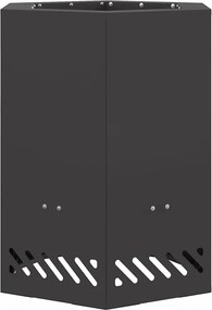 vidaXL Focar Fără Fum Negru 38 x 38 x 51 cm Oțel