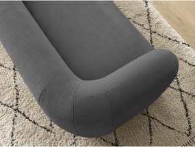 Canapea gri închis cu tapițerie din chenille 160 cm Celine – Bobochic Paris