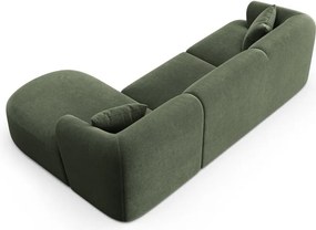 Colțar verde cu tapițerie din catifea (cu colț pe partea dreaptă/cu șezlong) Campi – Cosmopolitan Design