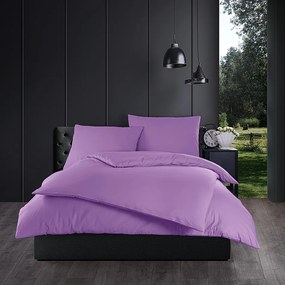 Lenjerie de pat din bumbac Color violet, 140 x 200cm, 70 x 90 cm