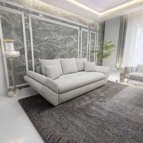 Canapea extensibilă dumonde cu ladă de depozitare si sezut confortabil din spuma high-density, Loana Zoom Cream 250x100 cm