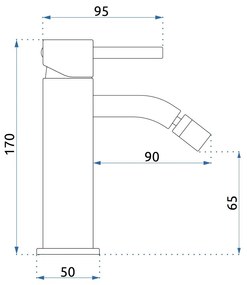 Rea Lungo baterie bideu stativ cupru REA-B1116