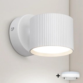 Brilagi - LED RGB dimerizabil aplică spot de perete STRIPY 1xGX53/14W/230V Wi-Fi Tuya albă