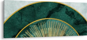 Tablou - Forme cu texturi aurii (120x50 cm)