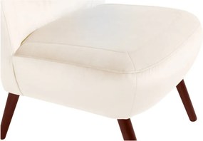 Fotoliu Max Winzer Sari Velvet, crem