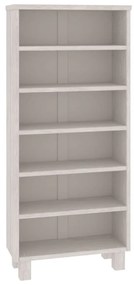 340521 vidaXL Dulap CD-uri „HAMAR”, alb, 45x18x100 cm, lemn masiv pin
