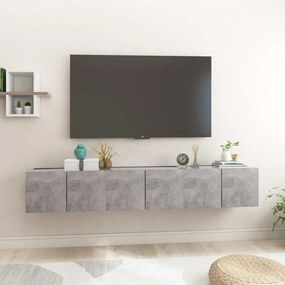 Dulapuri TV suspendate, 3 buc., gri beton, 60x30x30 cm 3, Gri beton