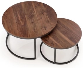 Set 2 buc. măsuțe de cafea Jacarta (nuc + negru). 1092450